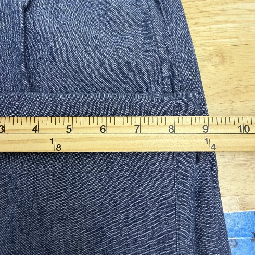 J.Crew Jogger CHAMBRAY Blue Pants Mens 32x30 Cotton Stretch Elastic Waist Casual